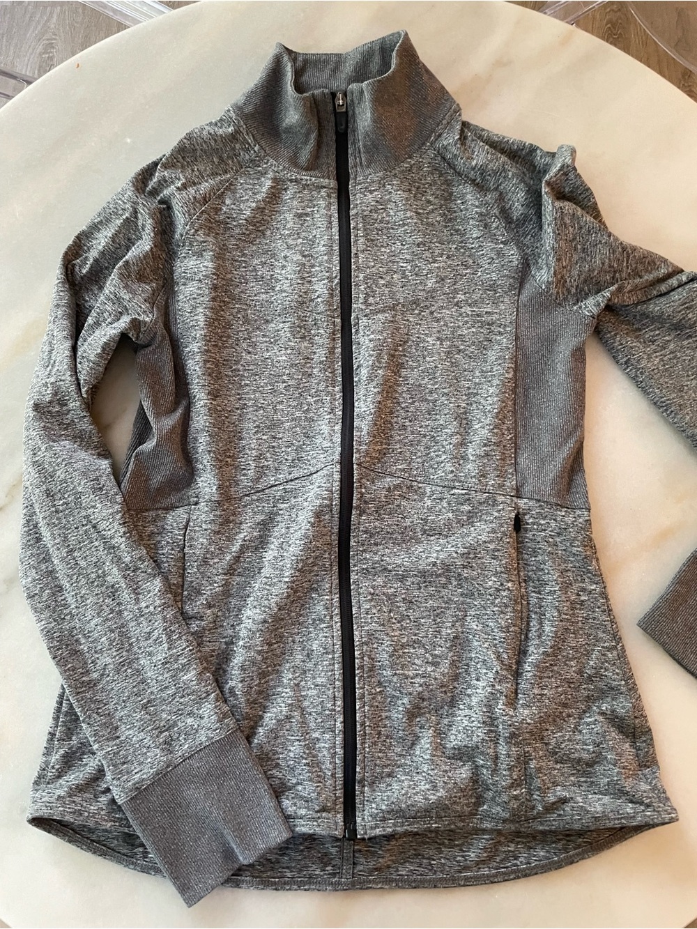 Champion Heather Gray Zip-Up athletic Jacket size M
